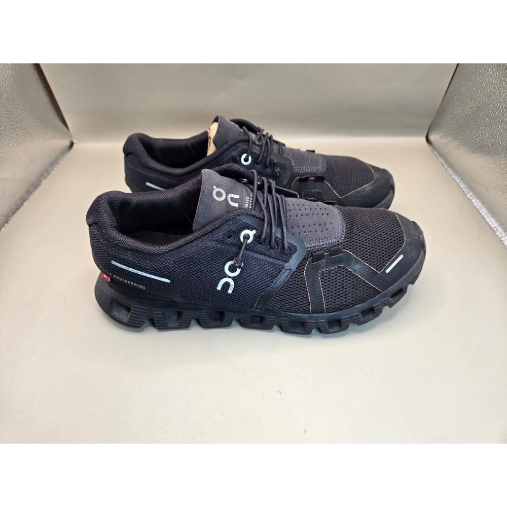 On Running Cloud 5 Shoes Women's 6.5 All Black Road Athletic Workout Sneakers